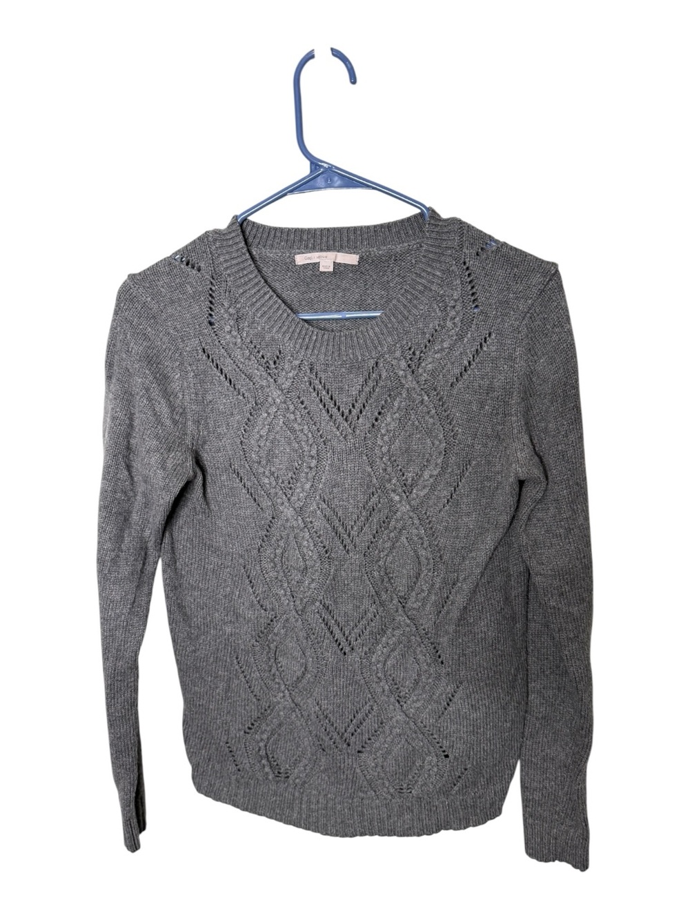 Gap Gray Medium Cable Knit Sweater